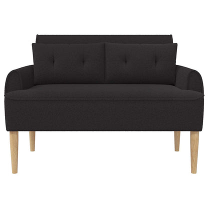 Loungebank met knopencomfort Zwart 117 x 67 x 77 cm Bouclé