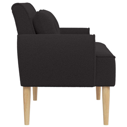 Loungebank met knopencomfort Zwart 117 x 67 x 77 cm Bouclé