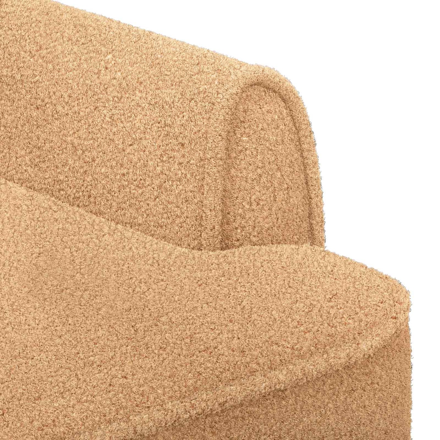 Loungebank met knopencomfort Beige 117 x 67 x 77 cm Bouclé
