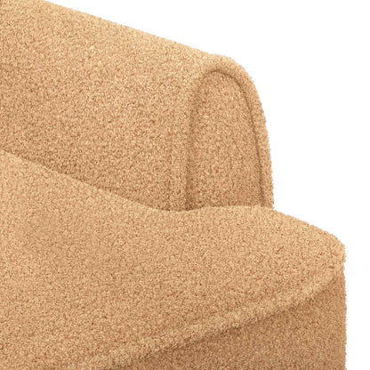 Loungebank met knopencomfort Beige 117 x 67 x 77 cm Bouclé