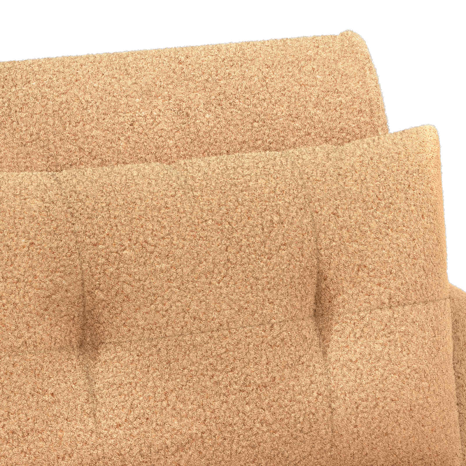 Loungebank met knopencomfort Beige 117 x 67 x 77 cm Bouclé