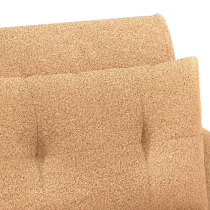 Loungebank met knopencomfort Beige 117 x 67 x 77 cm Bouclé