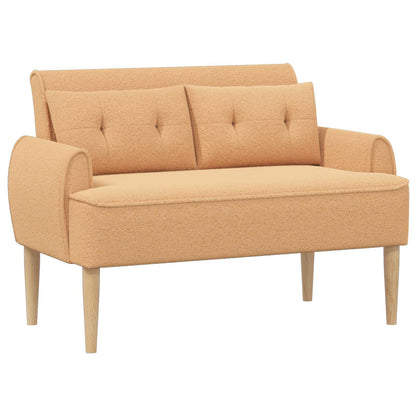 Loungebank met knopencomfort Beige 117 x 67 x 77 cm Bouclé