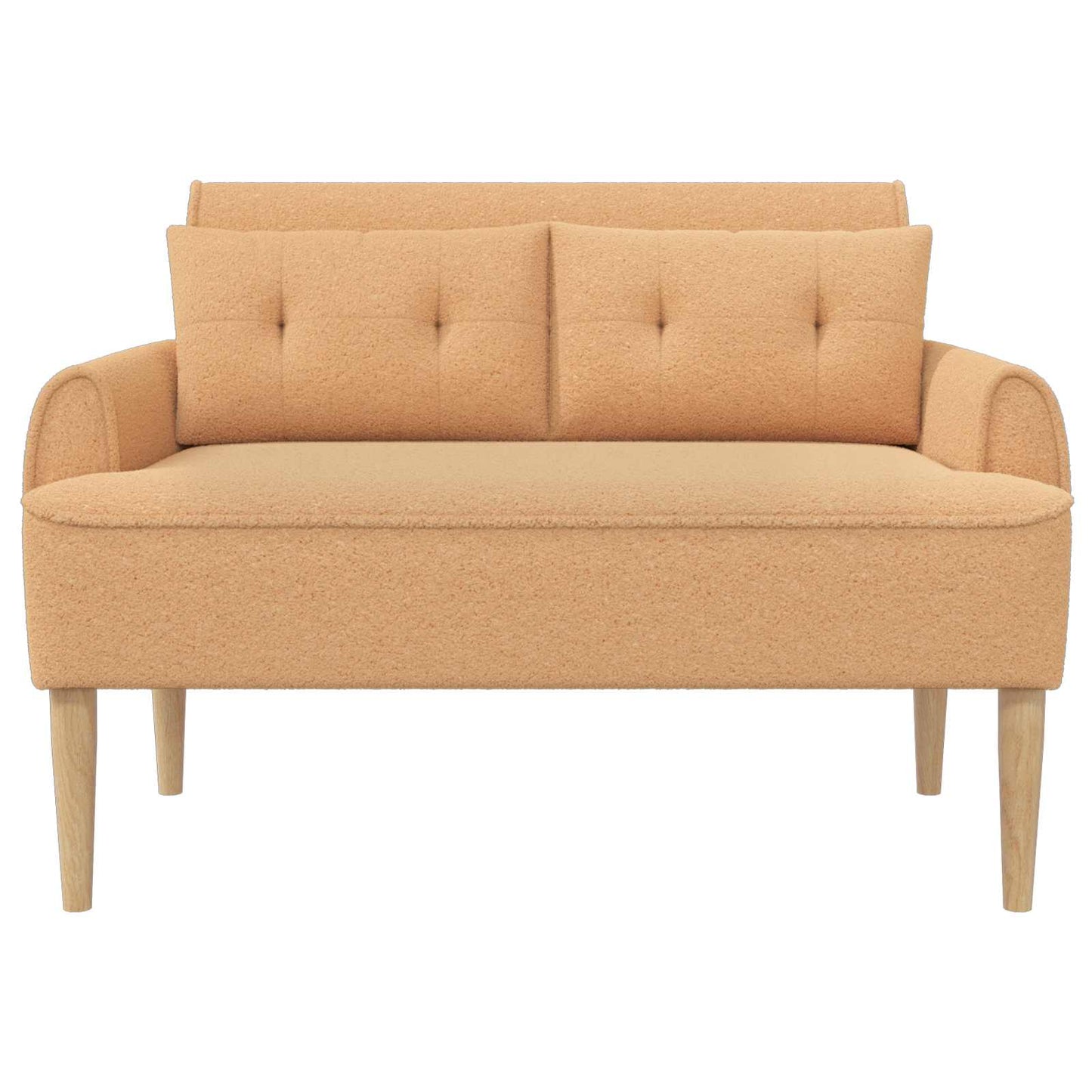 Loungebank met knopencomfort Beige 117 x 67 x 77 cm Bouclé