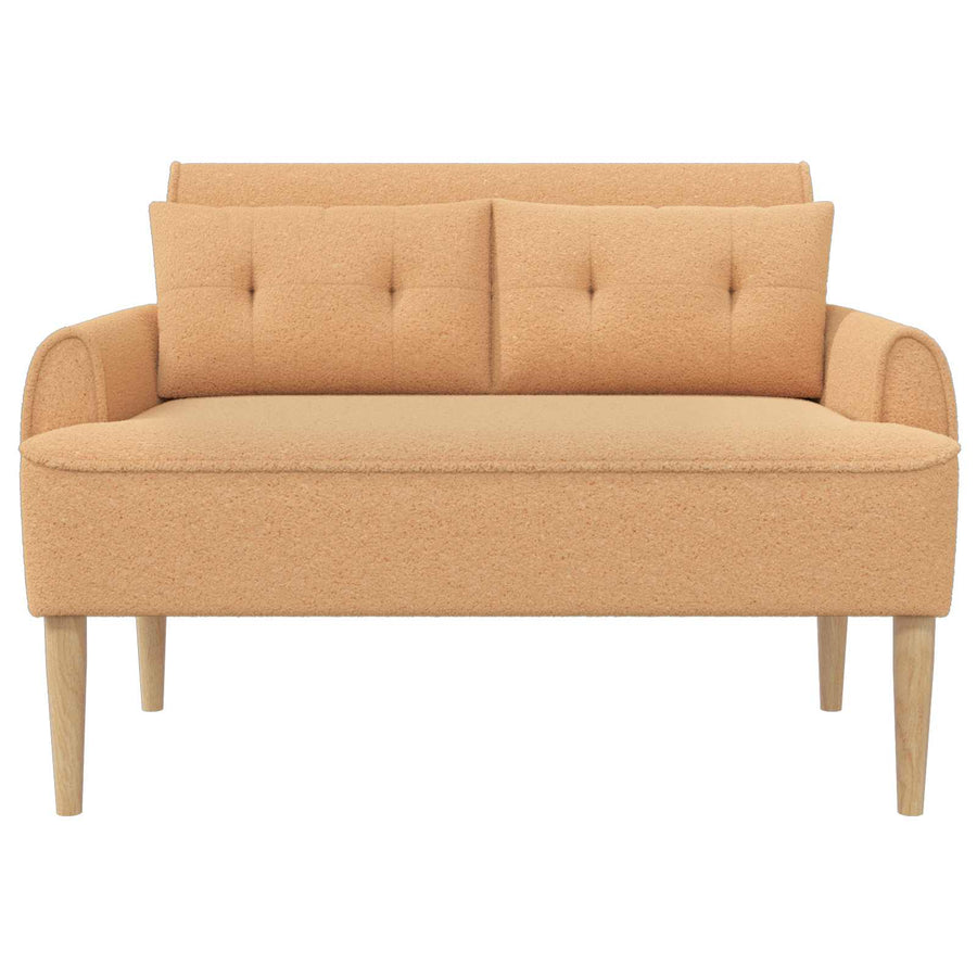 Loungebank met knopencomfort Beige 117 x 67 x 77 cm Bouclé