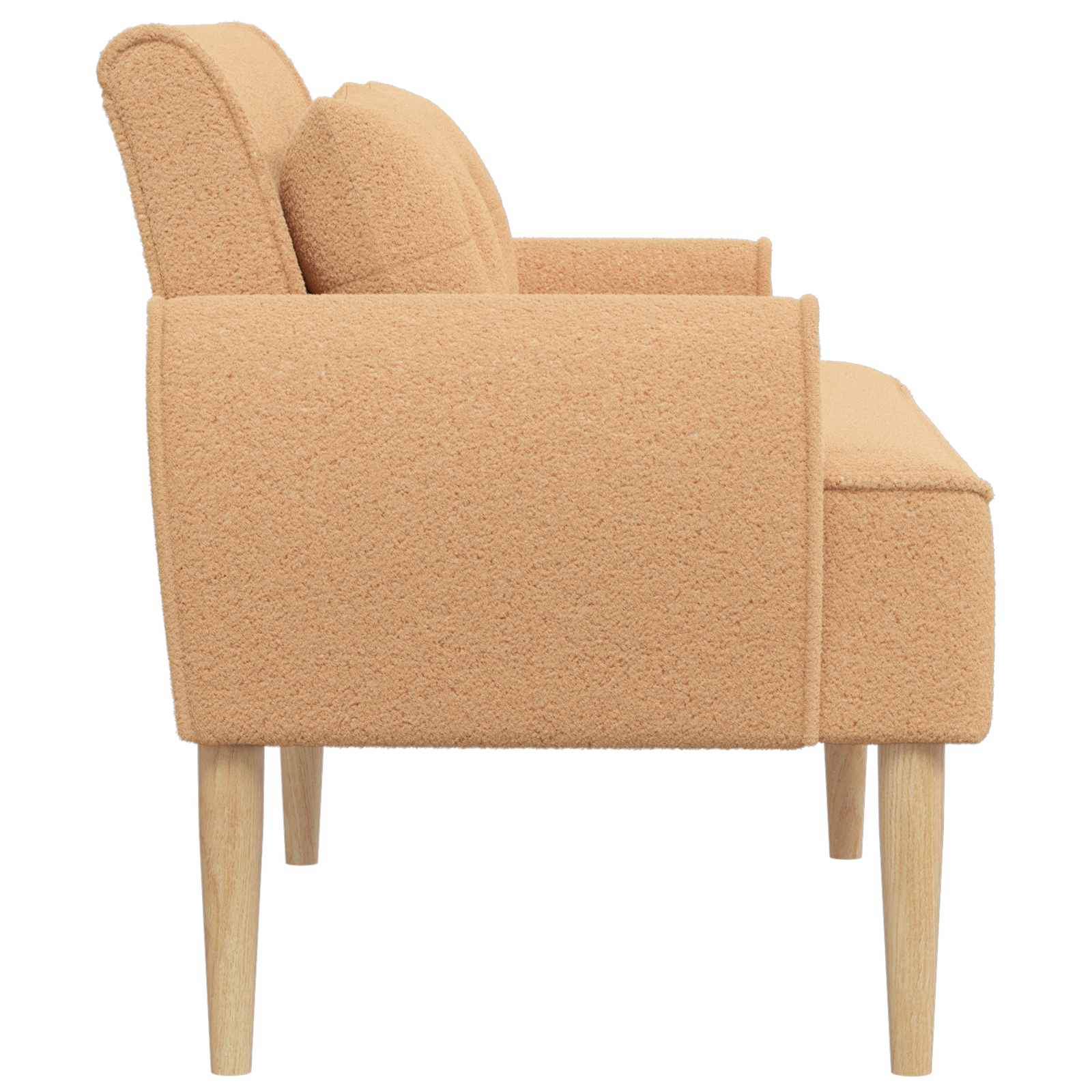 Loungebank met knopencomfort Beige 117 x 67 x 77 cm Bouclé