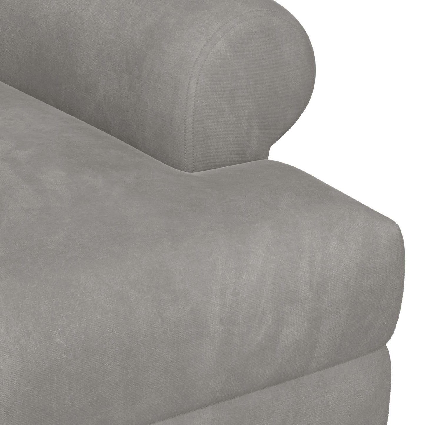 Loungebank met knopencomfort Lichtgrijs 120 x 66 x 78 cm