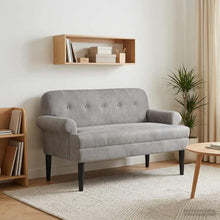 Loungebank met knopencomfort Lichtgrijs 120 x 66 x 78 cm