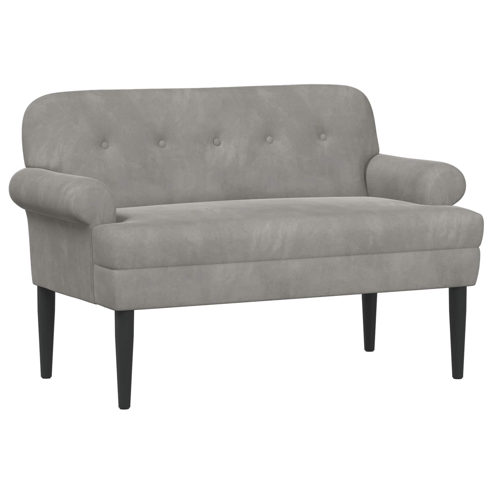 Loungebank met knopencomfort Lichtgrijs 120 x 66 x 78 cm