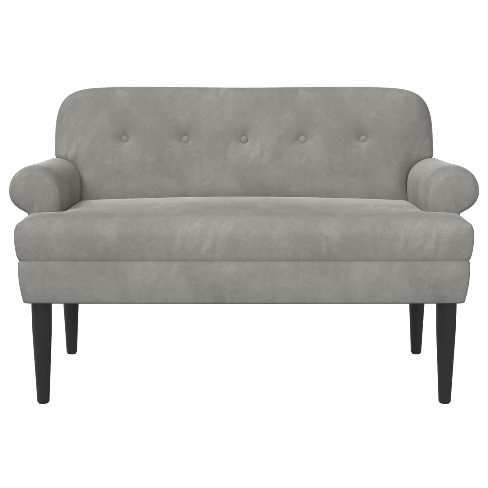 Loungebank met knopencomfort Lichtgrijs 120 x 66 x 78 cm