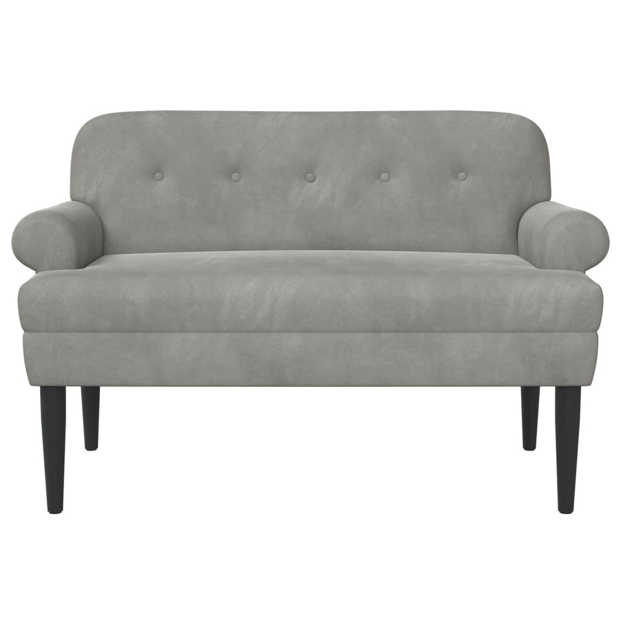Loungebank met knopencomfort Lichtgrijs 120 x 66 x 78 cm