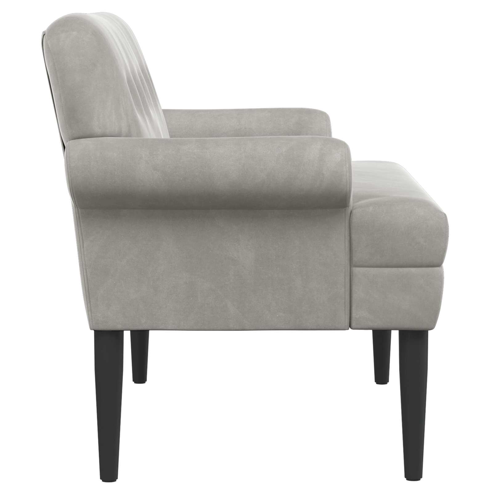 Loungebank met knopencomfort Lichtgrijs 120 x 66 x 78 cm