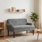 Loungebank met knopencomfort Donkergrijs 120 x 66 x 78 cm