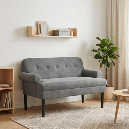 Loungebank met knopencomfort Donkergrijs 120 x 66 x 78 cm