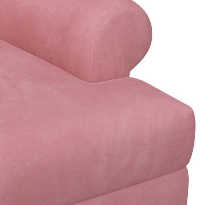 Loungebank met knopencomfort Roze 120 x 66 x 78 cm fluweel