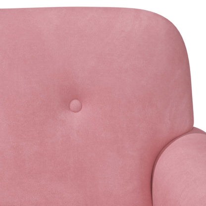 Loungebank met knopencomfort Roze 120 x 66 x 78 cm fluweel