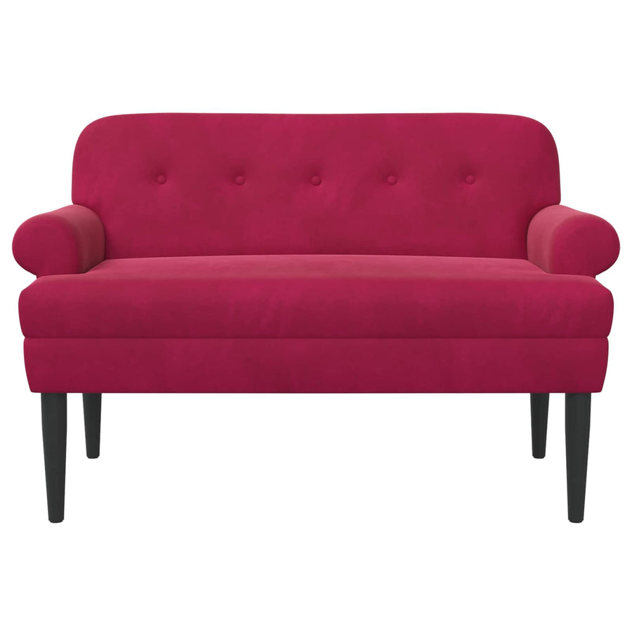 Loungebank met knopencomfort Wijnrood 120 x 66 x 78 cm fluweel