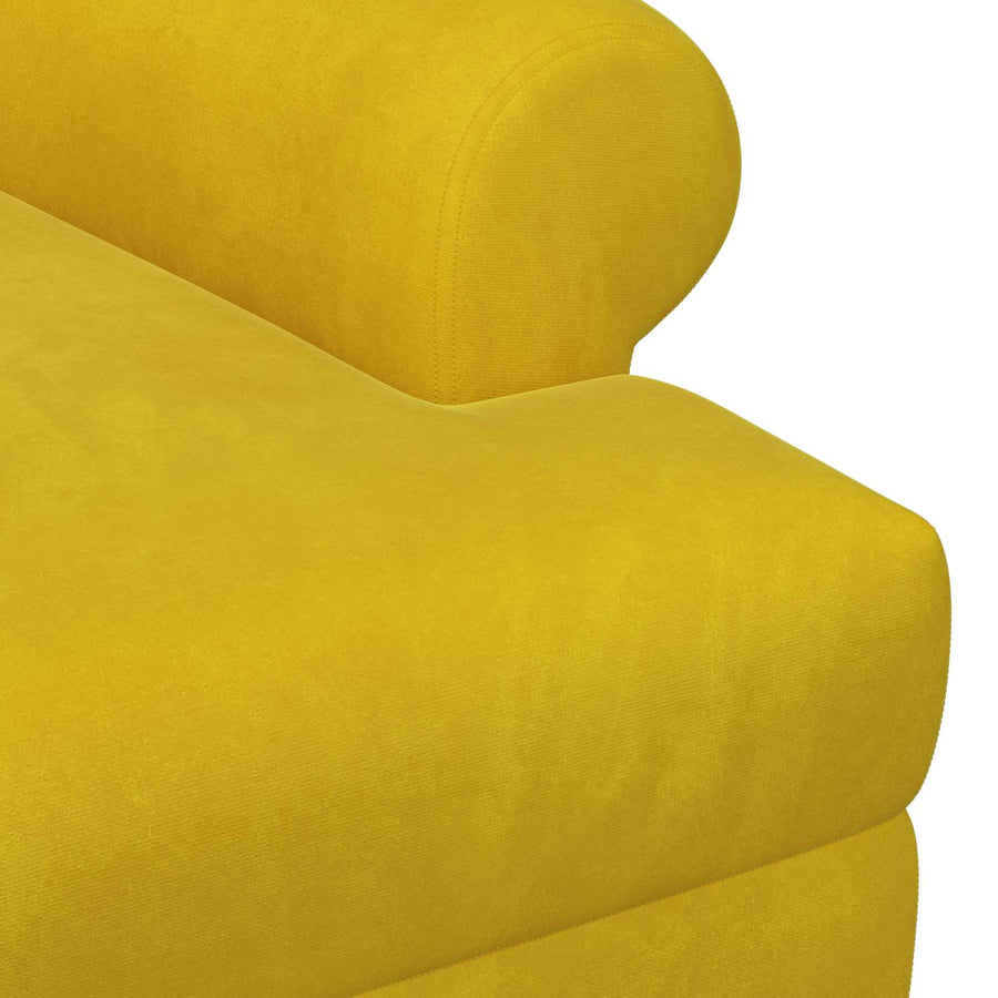 Loungebank met knopencomfort Geel 120 x 66 x 78 cm fluweel