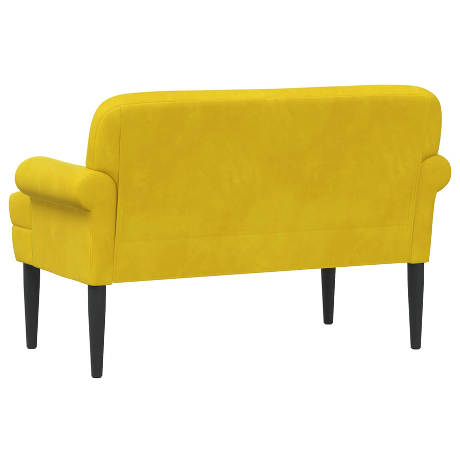 Loungebank met knopencomfort Geel 120 x 66 x 78 cm fluweel