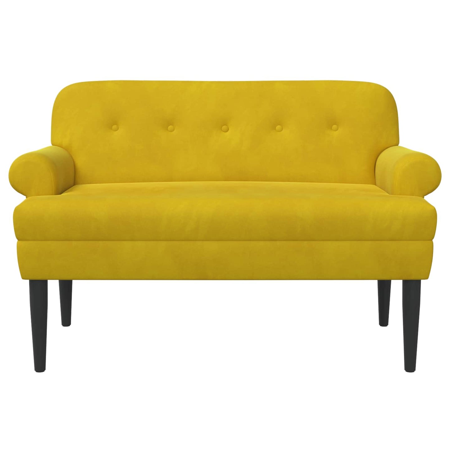 Loungebank met knopencomfort Geel 120 x 66 x 78 cm fluweel
