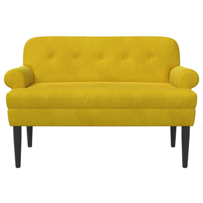 Loungebank met knopencomfort Geel 120 x 66 x 78 cm fluweel
