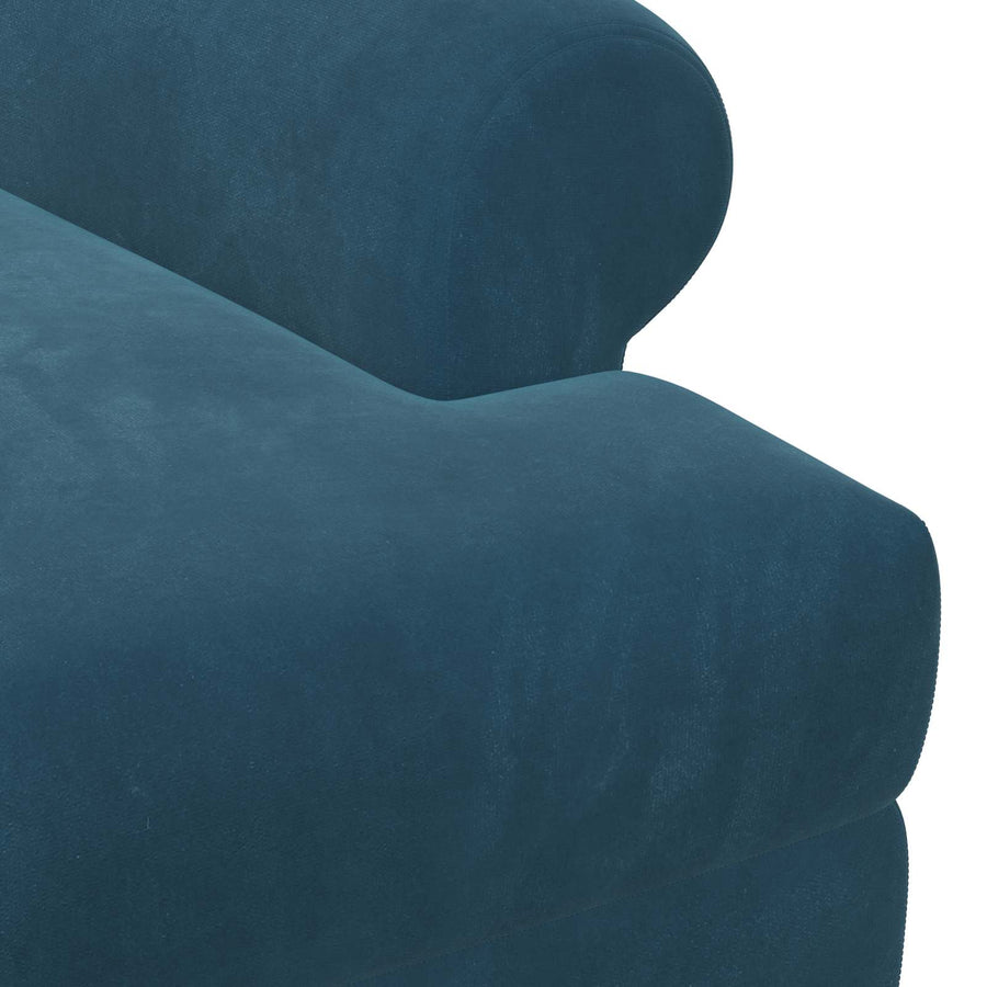Loungebank met knopencomfort Blauw 120 x 66 x 78 cm fluweel