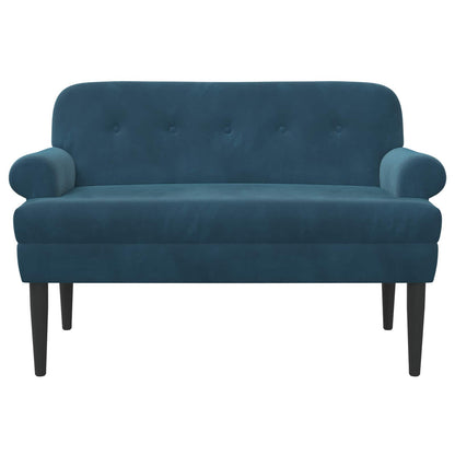 Loungebank met knopencomfort Blauw 120 x 66 x 78 cm fluweel