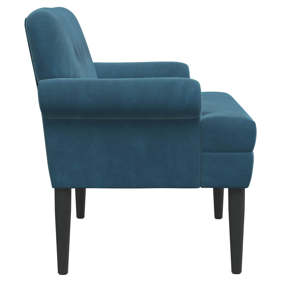 Loungebank met knopencomfort Blauw 120 x 66 x 78 cm fluweel