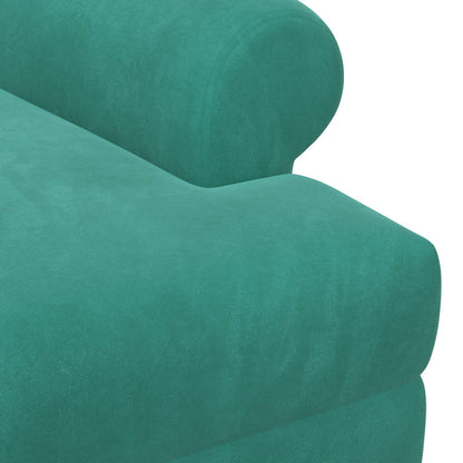 Loungebank met knopencomfort Turquoise 120 x 66 x 78 cm fluweel