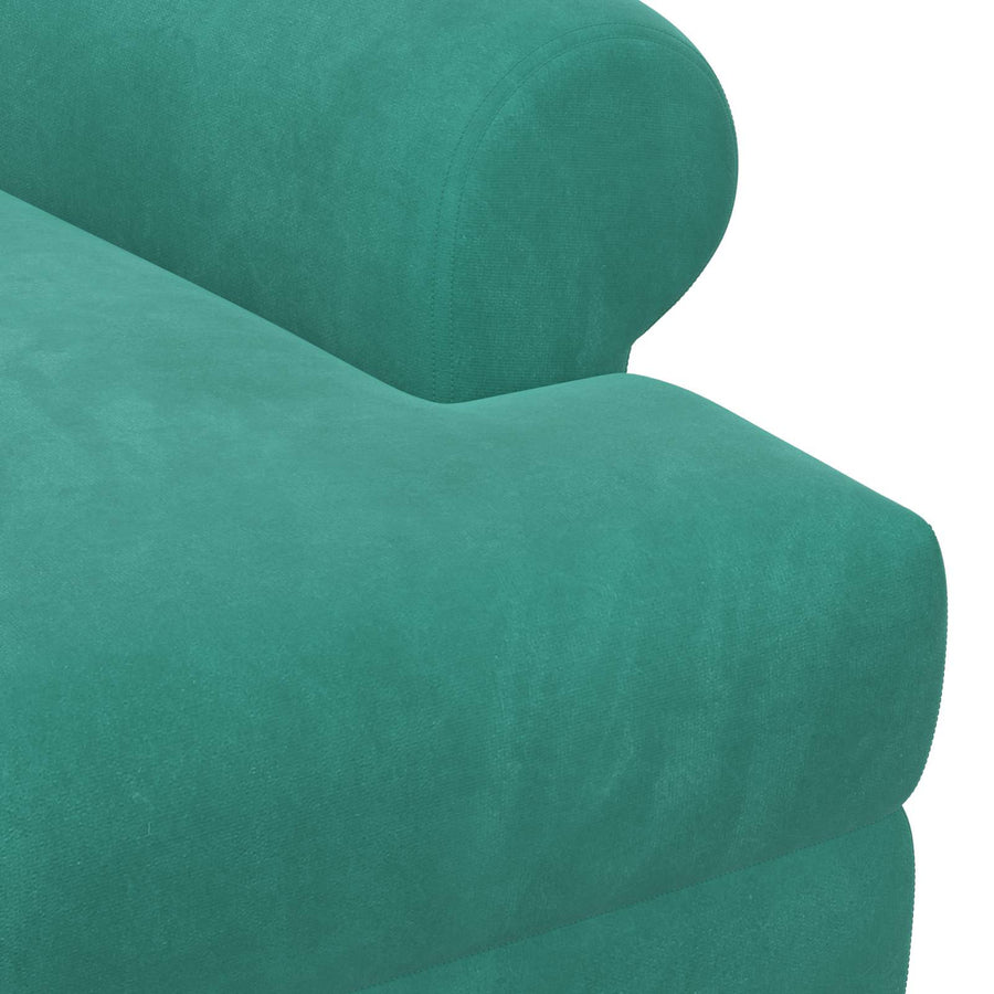 Loungebank met knopencomfort Turquoise 120 x 66 x 78 cm fluweel