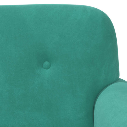 Loungebank met knopencomfort Turquoise 120 x 66 x 78 cm fluweel