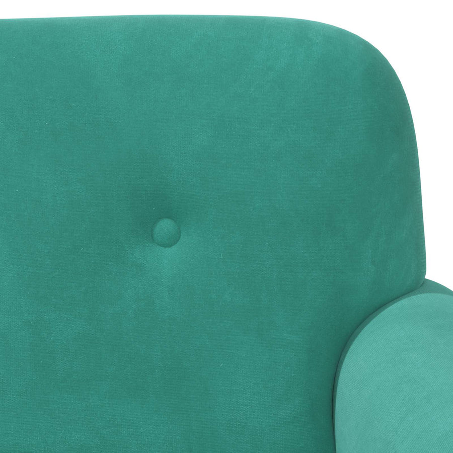 Loungebank met knopencomfort Turquoise 120 x 66 x 78 cm fluweel