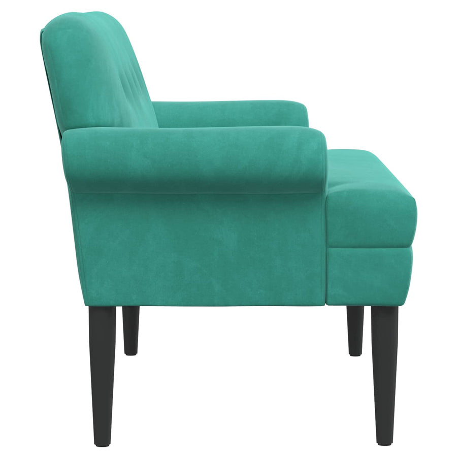 Loungebank met knopencomfort Turquoise 120 x 66 x 78 cm fluweel