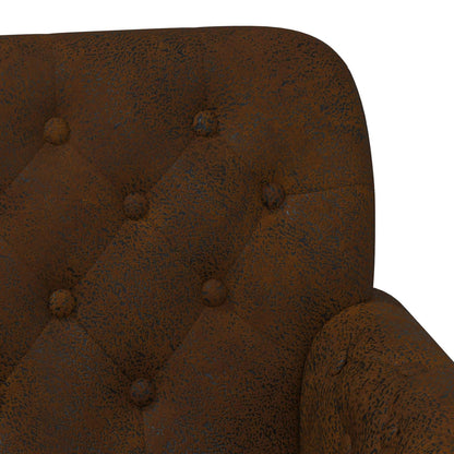 Loungebank met knopencomfort Bruin 120 x 65 x 78 cm