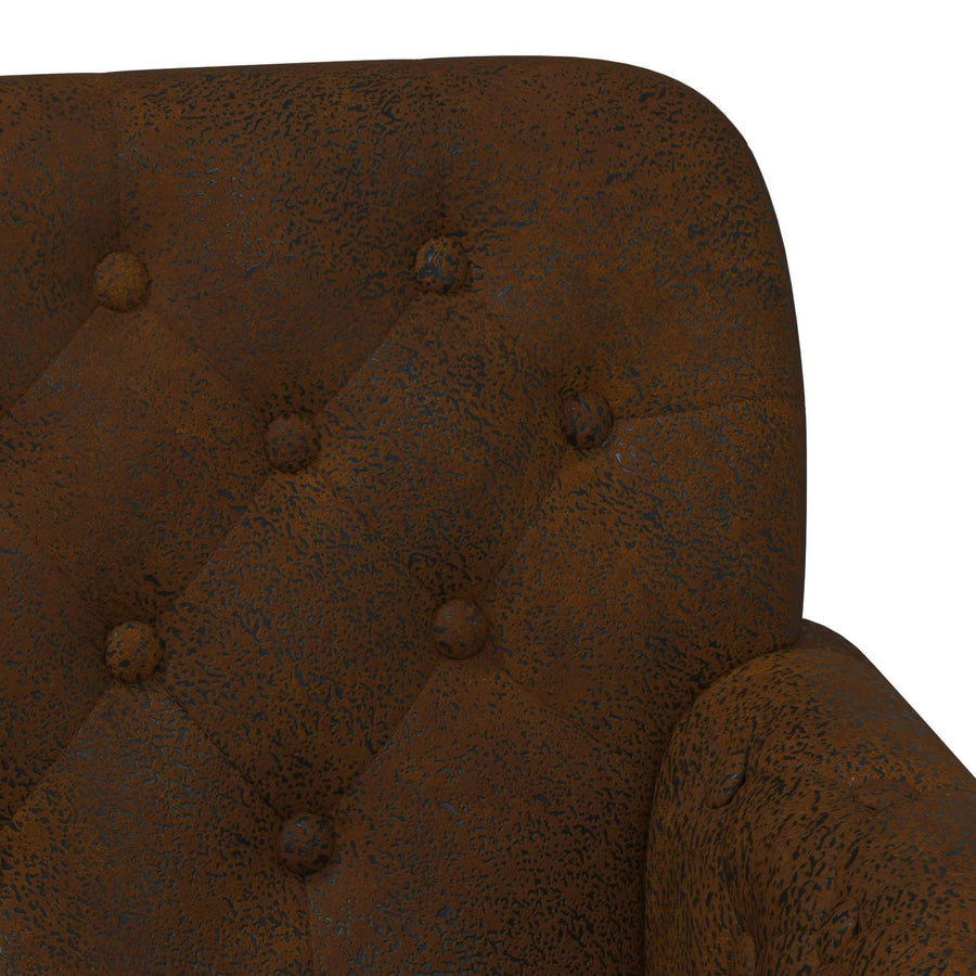 Loungebank met knopencomfort Bruin 120 x 65 x 78 cm