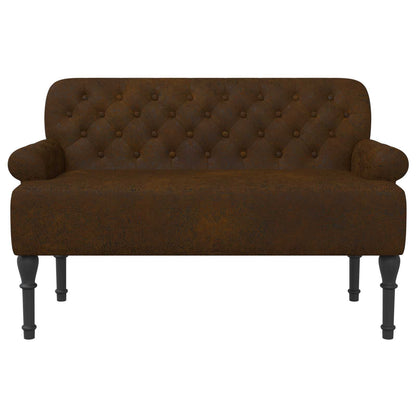 Loungebank met knopencomfort Bruin 120 x 65 x 78 cm