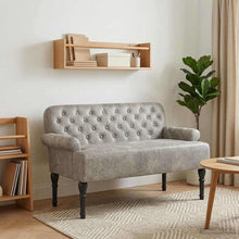 Loungebank met knopencomfort Lichtgrijs 120 x 65 x 78 cm