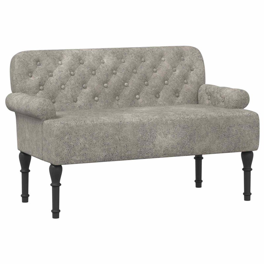 Loungebank met knopencomfort Lichtgrijs 120 x 65 x 78 cm