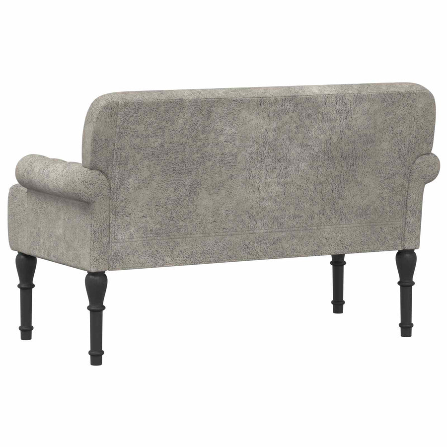 Loungebank met knopencomfort Lichtgrijs 120 x 65 x 78 cm