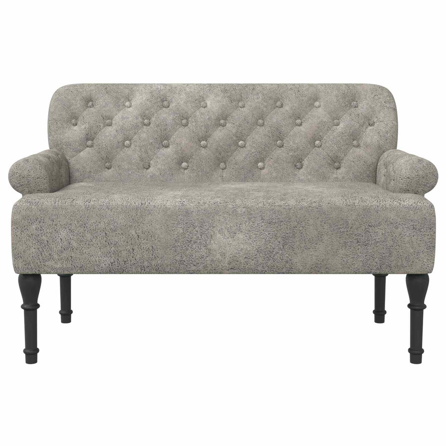 Loungebank met knopencomfort Lichtgrijs 120 x 65 x 78 cm
