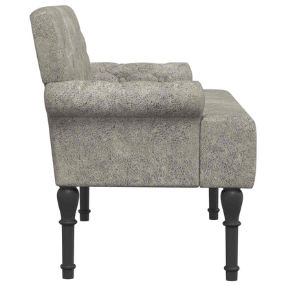 Loungebank met knopencomfort Lichtgrijs 120 x 65 x 78 cm