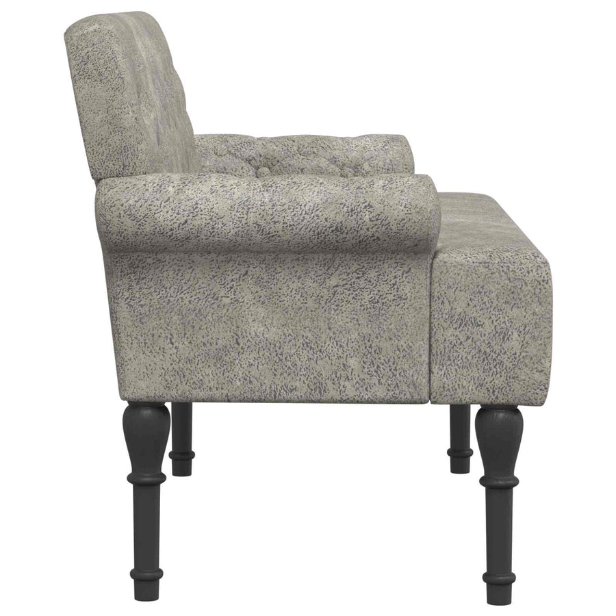 Loungebank met knopencomfort Lichtgrijs 120 x 65 x 78 cm