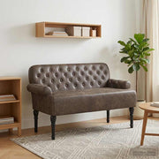 Loungebank donkergrijs 120x65x78 cm