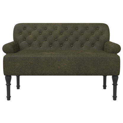 Loungebank met knopencomfort Legergroen 120 x 65 x 78 cm