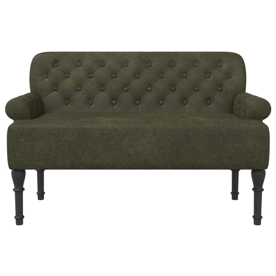 Loungebank met knopencomfort Legergroen 120 x 65 x 78 cm