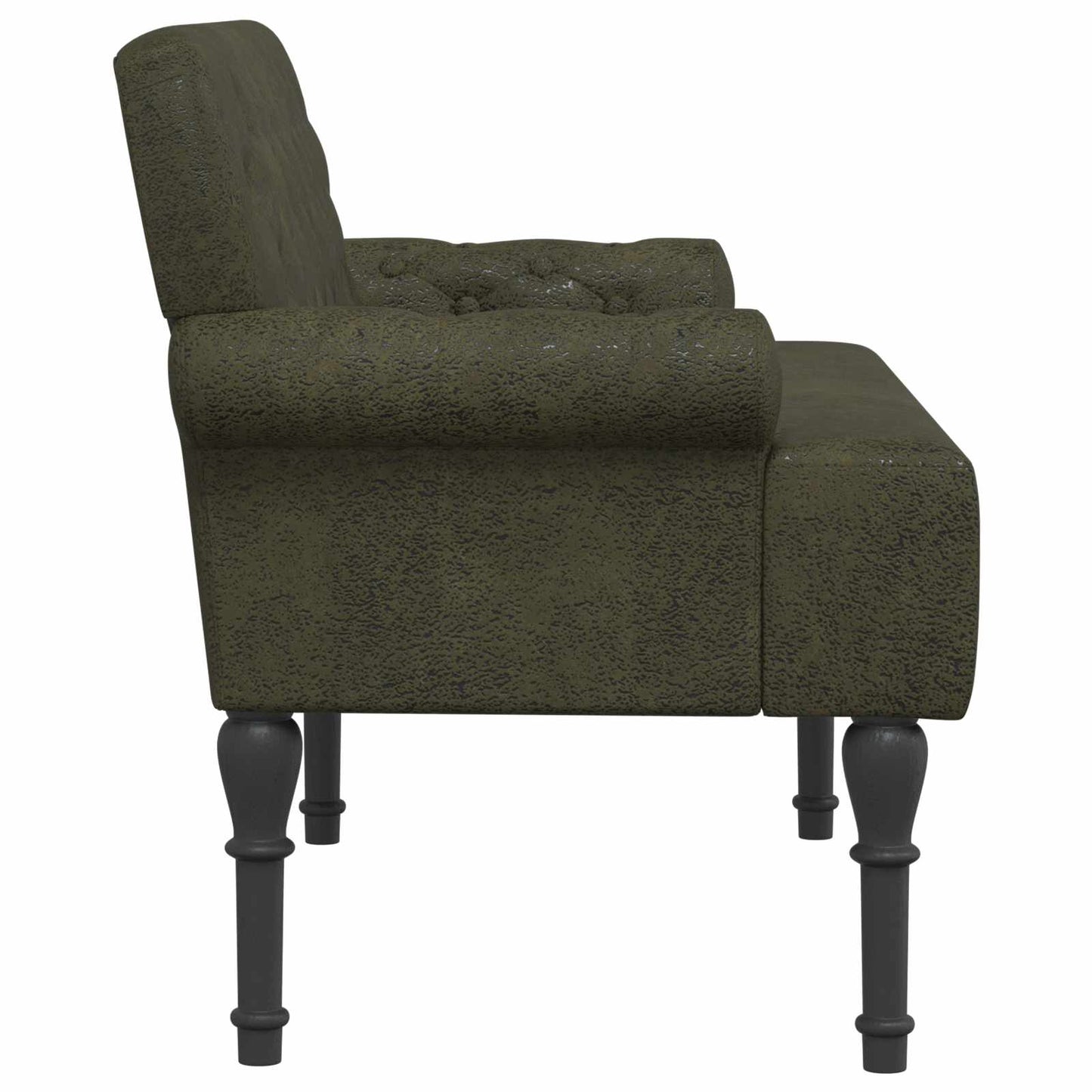 Loungebank met knopencomfort Legergroen 120 x 65 x 78 cm