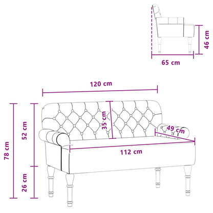 Loungebank met knopencomfort Legergroen 120 x 65 x 78 cm