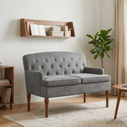 Loungebank 111x65x79 cm donkergrijs fluweel