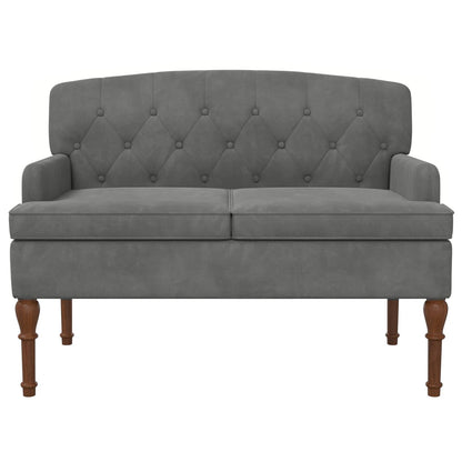Loungebank met knoopdetails Donkergrijs 111 x 65 x 79 cm fluweel