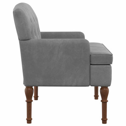 Loungebank met knoopdetails Donkergrijs 111 x 65 x 79 cm fluweel